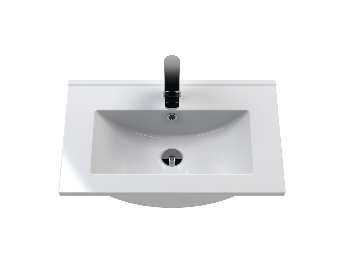 Furniture Minimalist Slimline Ceramic Basin 1 Tap Hole
