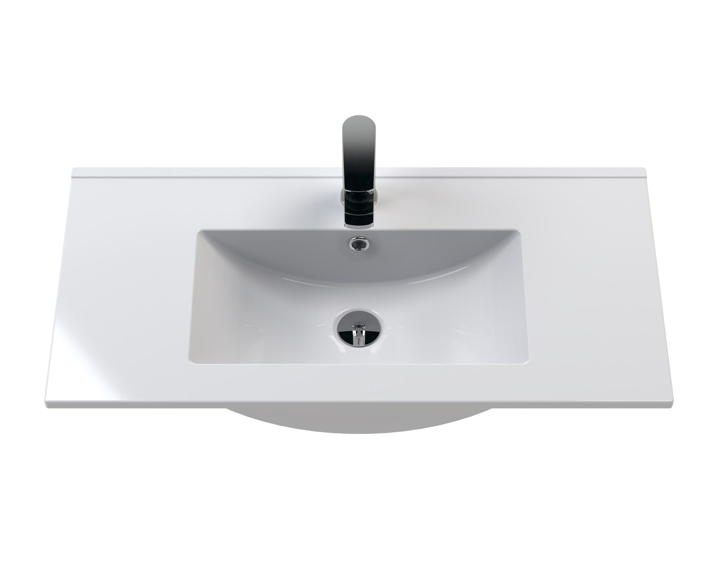 Furniture Minimalist Slimline Ceramic Basin 1 Tap Hole