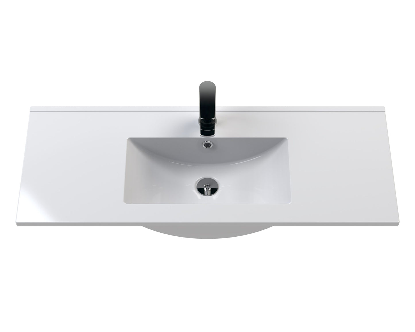 Furniture Minimalist Slimline Ceramic Basin 1 Tap Hole