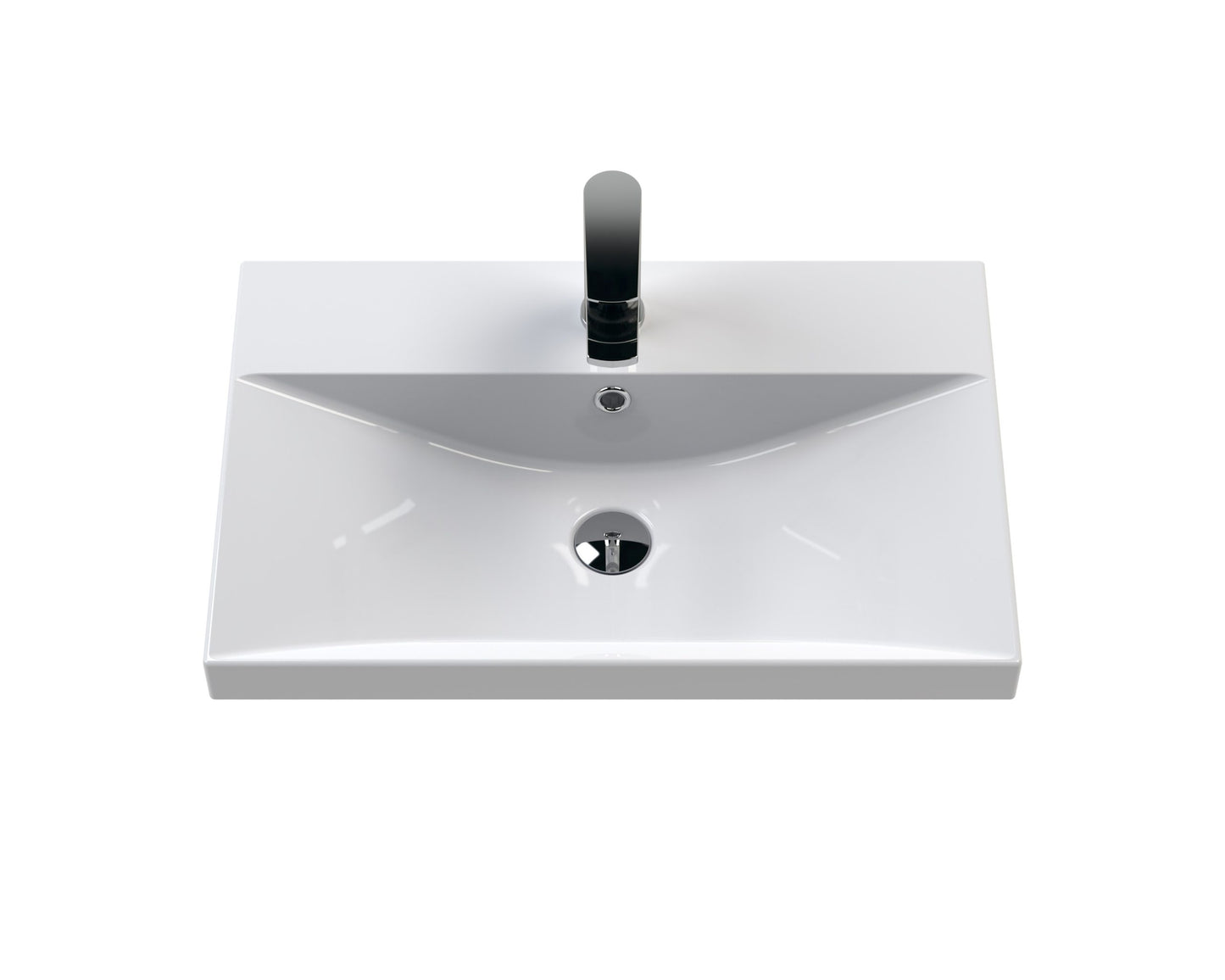Furniture Thin-Edge Ceramic Basin 1 Tap Hole