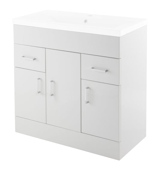 Eden Floor Standing 3 Door 2 Drawer Vanity Cabinet