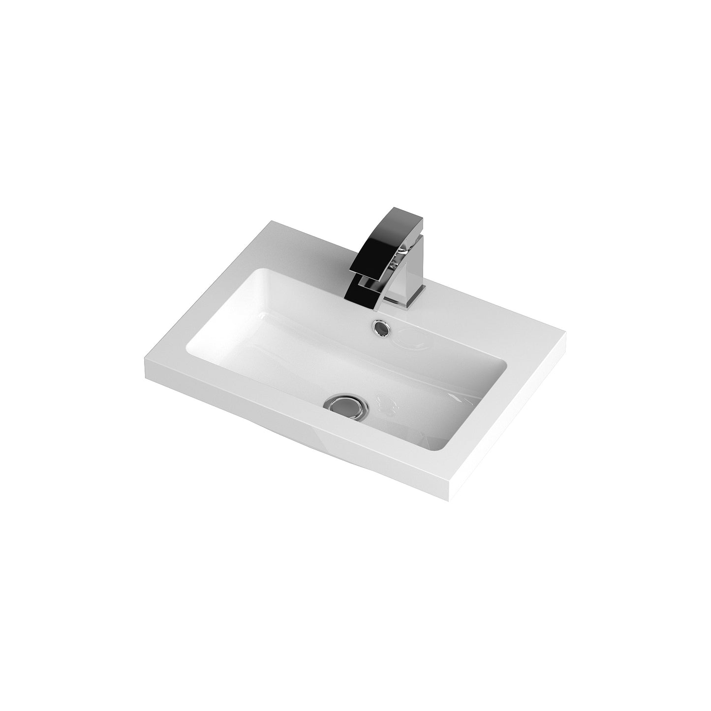 Arno Compact Polymarble Basin 1 Tap Hole