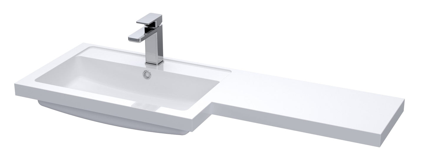 L Shaped Polymarble Basin