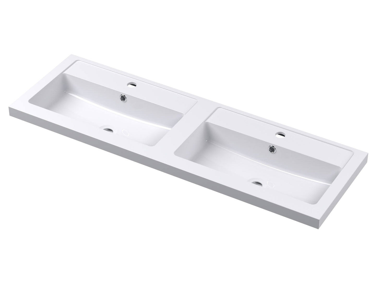 Double Polymarble Mid-Edge Basin