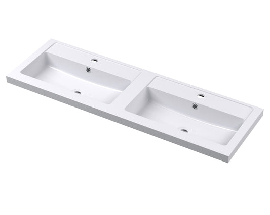Double Polymarble Mid-Edge Basin
