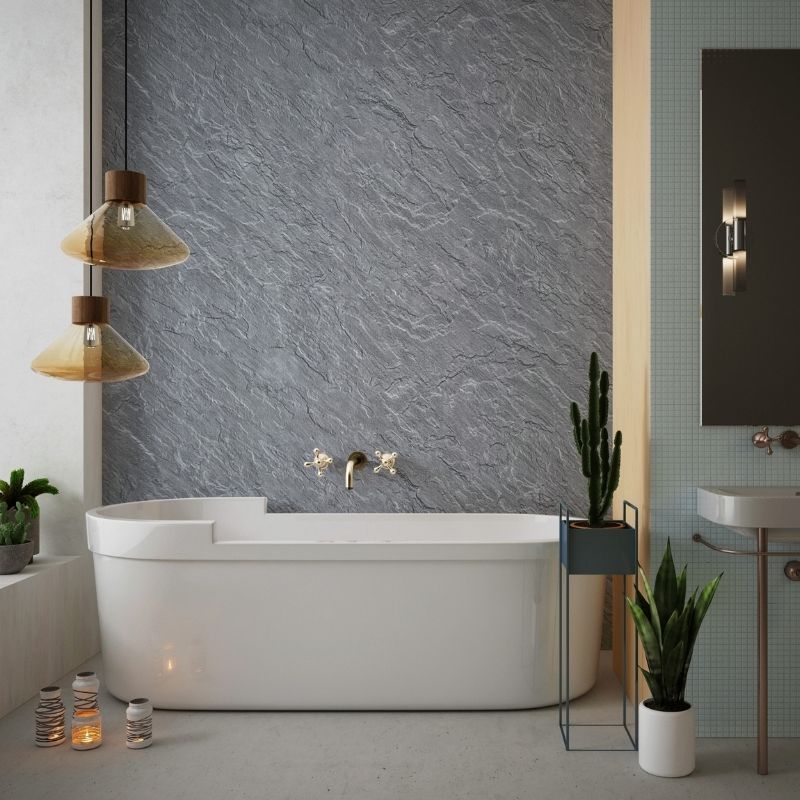 White Marble Gloss - 1000mm x 2400mm x 10mm - Gloss - Waterproof - 1 Fire Rated